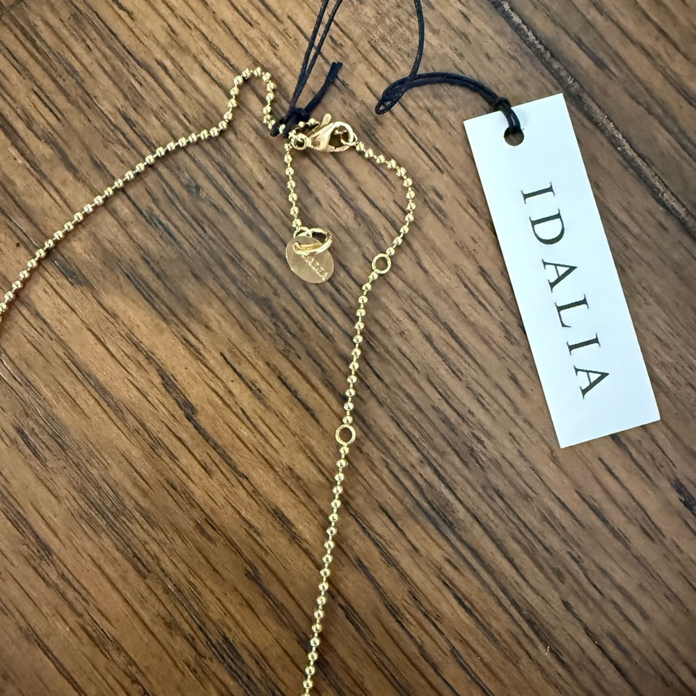 NWT Idalia Signature Enamel “K” Charm Gold Chain Necklace - Picture 4 of 9